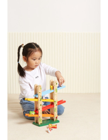 VIGA Drewniana Zjeżdżalnia dla zwierzątek Dżungla