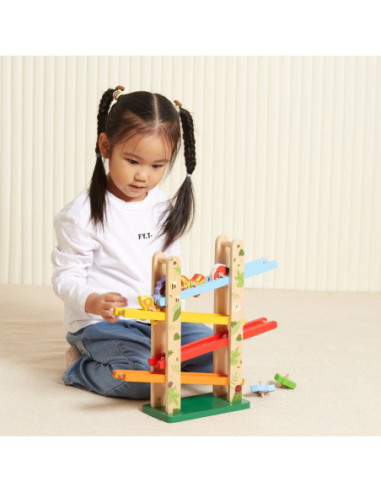 VIGA Drewniana Zjeżdżalnia dla zwierzątek Dżungla