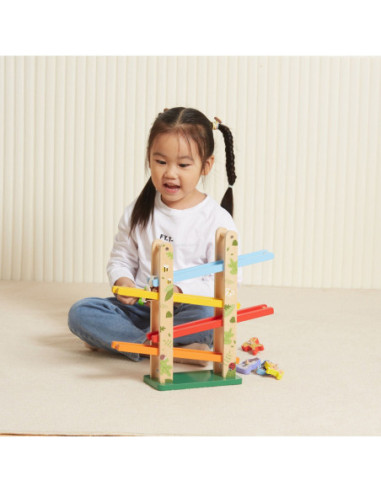 VIGA Drewniana Zjeżdżalnia dla zwierzątek Dżungla