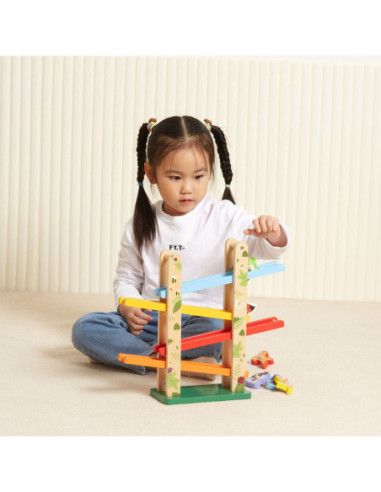 VIGA Drewniana Zjeżdżalnia dla zwierzątek Dżungla