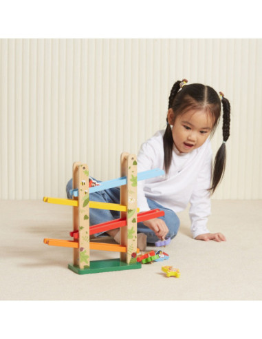 VIGA Drewniana Zjeżdżalnia dla zwierzątek Dżungla