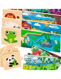 VIGA Puzzle Logiczne Ze Zwierzętami Układanka