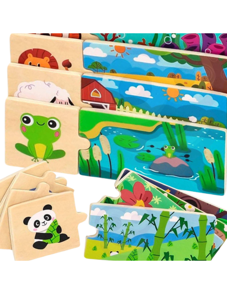 VIGA Puzzle Logiczne Ze Zwierzętami Układanka