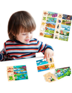 VIGA Puzzle Logiczne Ze Zwierzętami Układanka 2