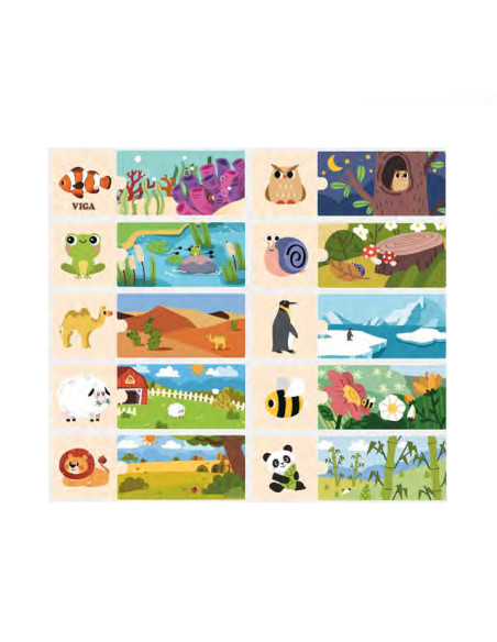 VIGA Puzzle Logiczne Ze Zwierzętami Układanka