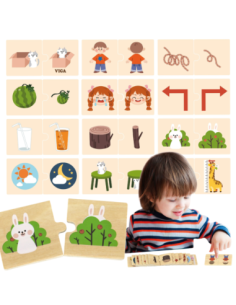 VIGA Drewniana Układanka Puzzle Przeciwieństwa