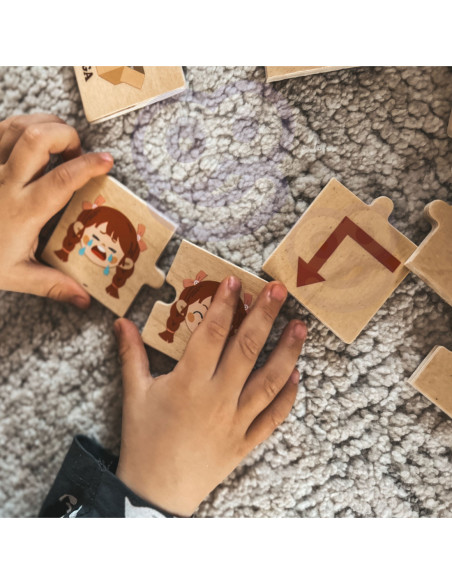 VIGA Drewniana Układanka Puzzle Przeciwieństwa