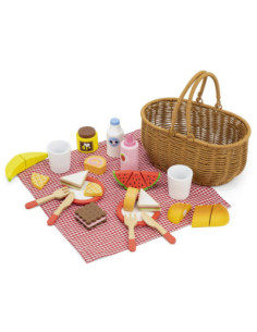 VIGA Drewniany Zestaw Piknikowy 30 el. 2