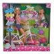 Lalka Steffi i Evi Love na rowerze Simba