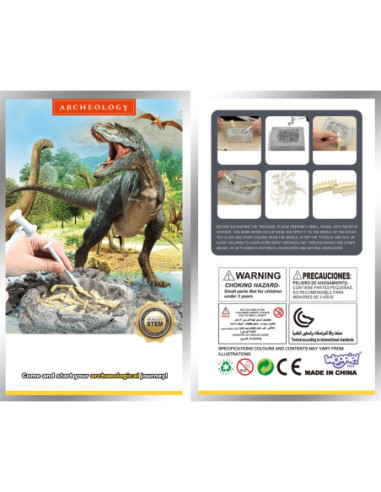 WOOPIE Zabawka Kreatywna Dinozaur Szkielet Wykopalisko Archeologiczne