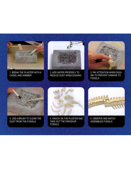 WOOPIE Wykopalisko 6w1 Dinozaur Szkielet Mały Archeolog