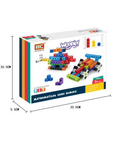 WOOPIE Klocki Konstrukcyjne 3D Sześciany 150 el.