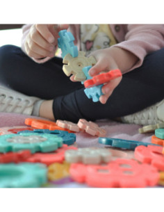 WOOPIE Klocki Konstrukcyjne Wafle Jeżyki 52 el. 2