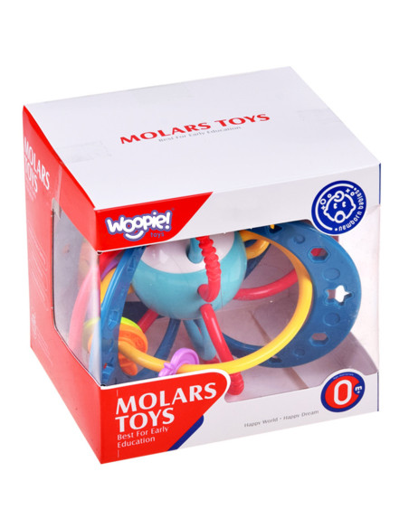 WOOPIE Zabawka Sensoryczna 2w1 Gryzak Grzechotka