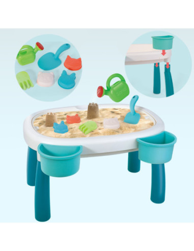 WOOPIE Stolik Wodny do Piasku Ośmiornica Piaskownica 13 akc.