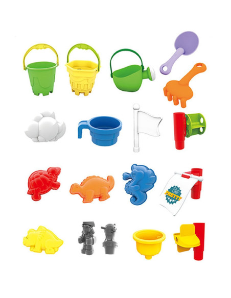 WOOPIE Stolik Wodny Piaskownica 3w1 Statek Piracki 13 el.