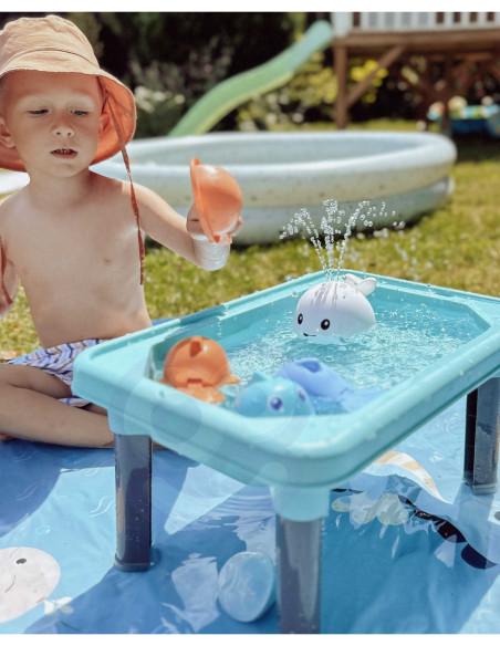 WOOPIE Stolik Wodny 3w1 Piaskownica Gra Łowienie Rybek 6 el.