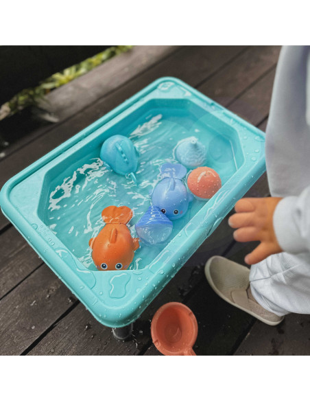 WOOPIE Stolik Wodny 3w1 Piaskownica Gra Łowienie Rybek 6 el.