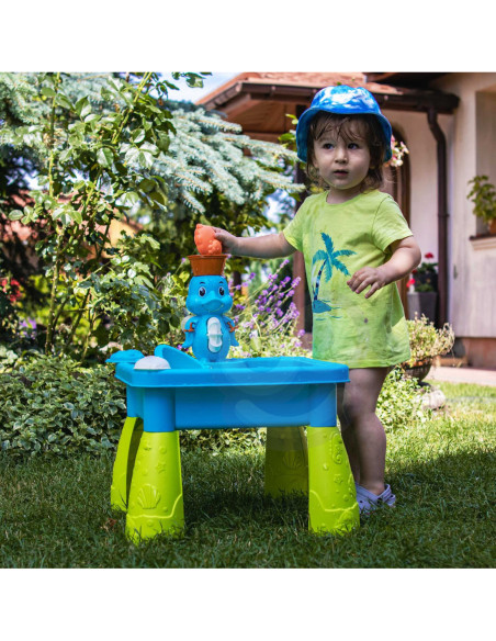 WOOPIE Stolik Wodny 2w1 Piaskownica Kaczka Wodospad 9 akc.