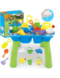 WOOPIE Stolik Wodny 2w1 Piaskownica 9 akc.