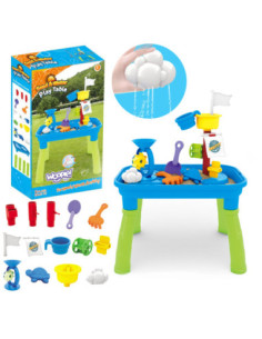 WOOPIE Stolik Wodny 2w1 Piaskownica Statek Piracki 6 akc.