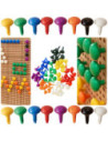 MASTERKIDZ Kolorowe Kołeczki Jumbo do Tablicy STEM 64 Szt. - 8 Kolorów