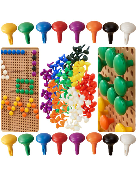 MASTERKIDZ Kolorowe Kołeczki Jumbo do Tablicy STEM 128 Szt. - 8 Kolorów