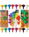 MASTERKIDZ Kolorowe Kołeczki Jumbo do Tablicy STEM 128 Szt. - 8 Kolorów