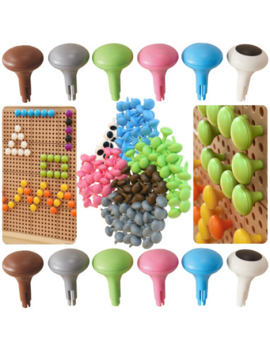 MASTERKIDZ Kolorowe Kołeczki Jumbo do Tablicy STEM 128 Szt. - 6 Kolorów