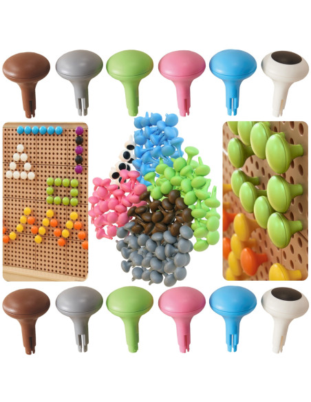 MASTERKIDZ Kolorowe Kołeczki Jumbo do Tablicy STEM 128 Szt. - 6 Kolorów