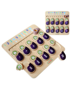 MASTERKIDZ Tablica Edukacyjna Bakłażan Nauka Liczb Montessori