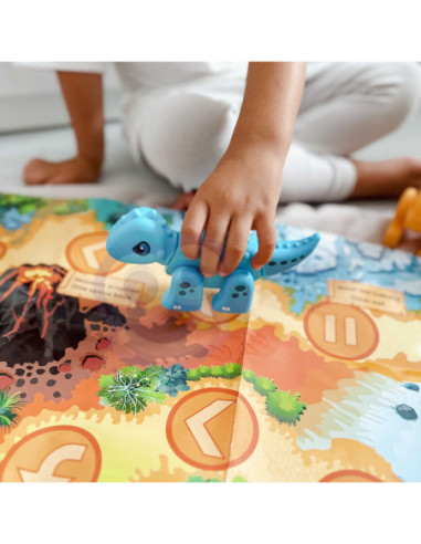 WOOPIE Zestaw Konstrukcyjny 2w1 Gra Planszowa Dinozaury + Kostka 46 el.