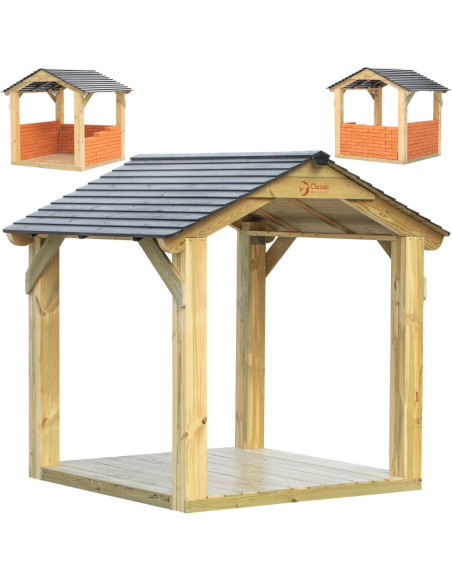 CLASSIC WORLD EDU Duży Drewniany Domek Altana