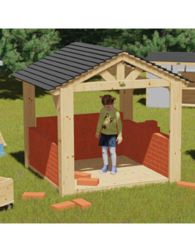 CLASSIC WORLD EDU Duży Drewniany Domek Altana