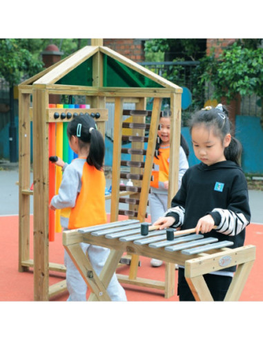 CLASSIC WORLD EDU Muzyczny Drewniany Plac Zabaw XXL