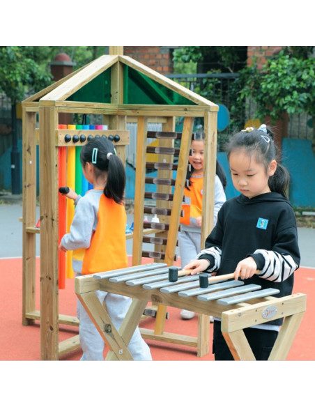 CLASSIC WORLD EDU Muzyczny Drewniany Plac Zabaw XXL