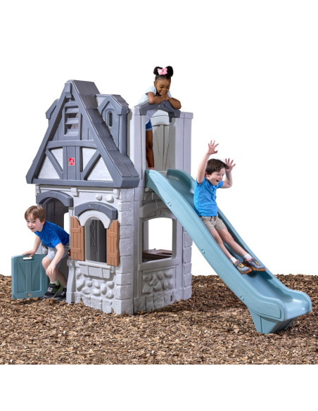 STEP2 Plac zabaw 2w1 Zjeżdżalnia Domek Ogrodowy Enchanting Adventures 2-Story