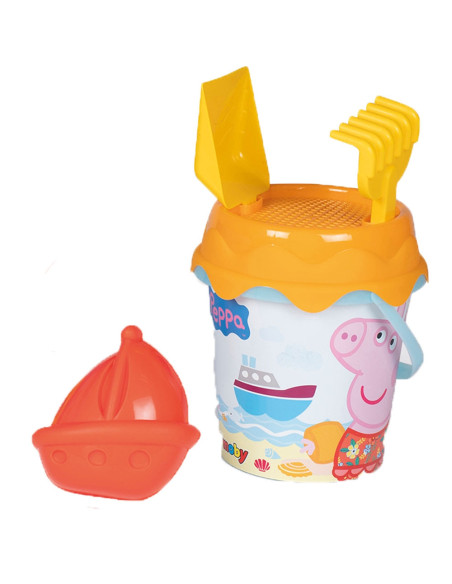 Smoby Wózek z Wiaderkiem i Akcesoriami do Piasku Świnka Peppa