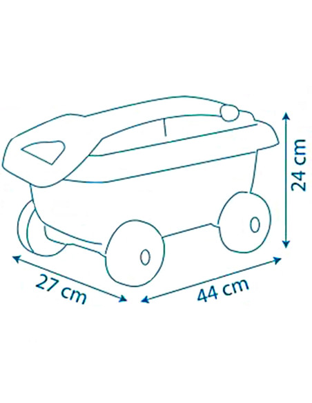 Smoby Wózek z Wiaderkiem i Akcesoriami do Piasku Świnka Peppa
