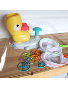 WOOPIE Gra Zręcznościowa Złap Frisbee Wyrzutnia Dysków 2