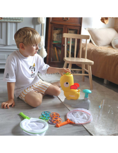 WOOPIE Gra Zręcznościowa Złap Frisbee Wyrzutnia Dysków