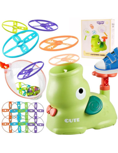 WOOPIE Gra Zręcznościowa Złap Frisbee Wyrzutnia Dysków