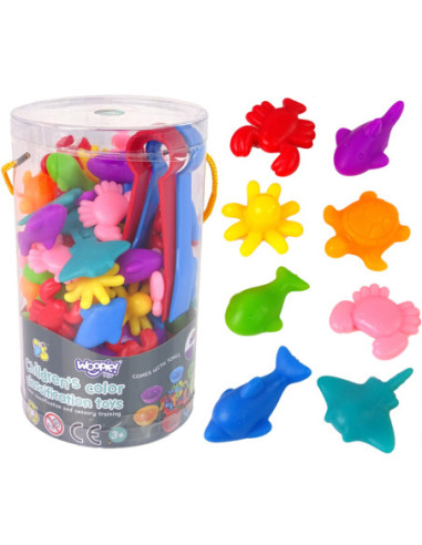 WOOPIE Gra Edukacyjna Sorter Kolorów Morska Kraina 64 el.