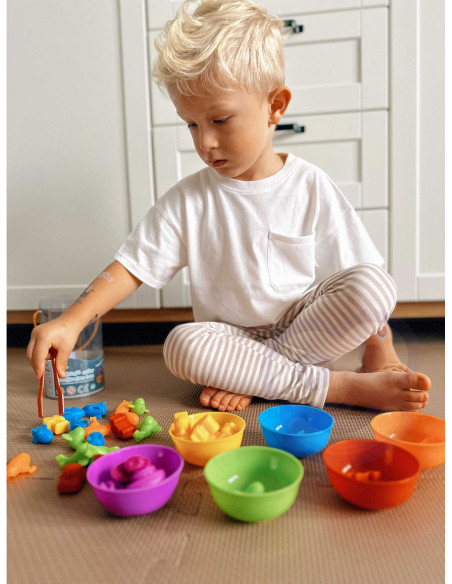 WOOPIE Gra Edukacyjna Sorter Kolorów Dinozaury 56 el.