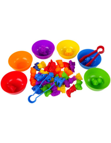 WOOPIE Gra Edukacyjna Sorter Kolorów Zwierzęta  44 el.