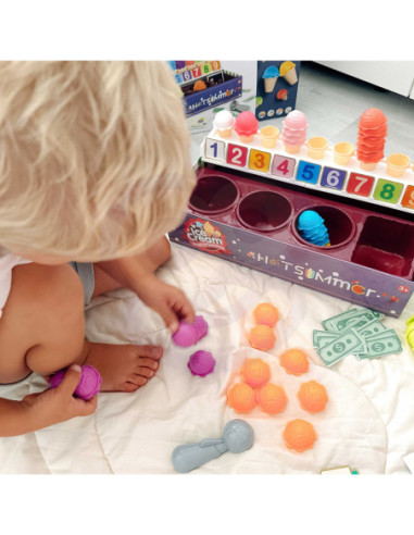 WOOPIE Lodziarnia XXL Sklep Zestaw Mały Sprzedawca + Nauka Liczenia 87 el.