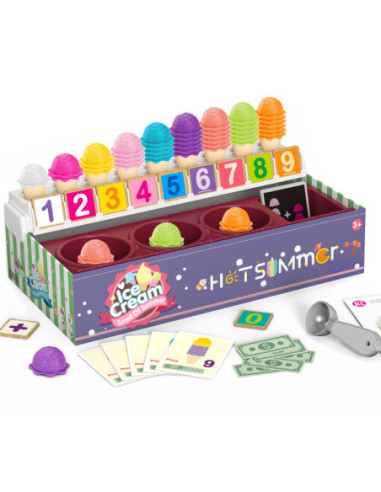 WOOPIE Lodziarnia XXL Sklep Zestaw Mały Sprzedawca + Nauka Liczenia 87 el.