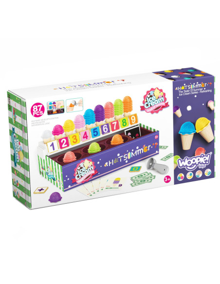 WOOPIE Lodziarnia XXL Sklep Zestaw Mały Sprzedawca + Nauka Liczenia 87 el.