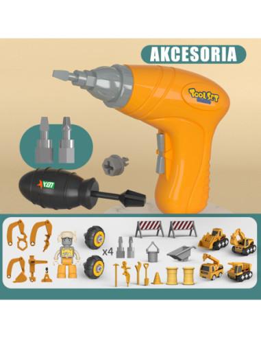 WOOPIE Mega Plac Budowy 5w1 Zestaw XXL do Skręcania DIY