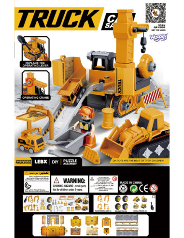 WOOPIE Mega Plac Budowy 5w1 Zestaw XXL do Skręcania DIY